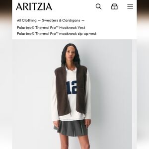 *NOT SELLING- ISO Aritzia Dark Brown Mockneck Vest